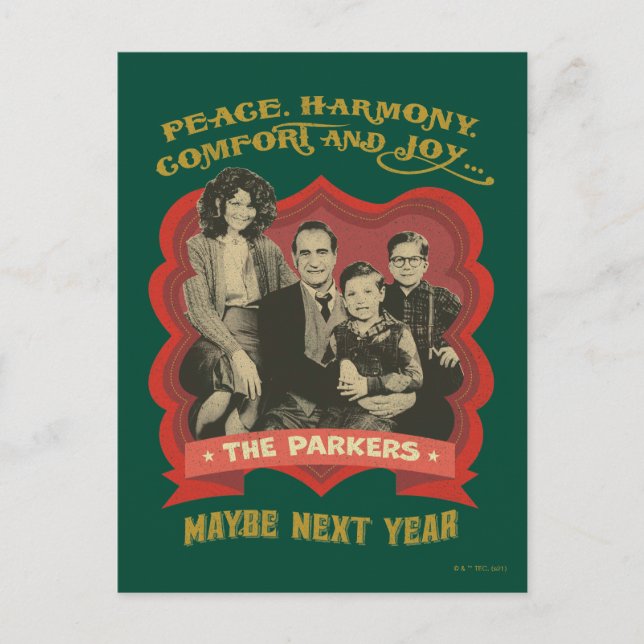 A Christmas Story | Peace, Harmony, Comfort & Joy Holiday Postcard (Front)