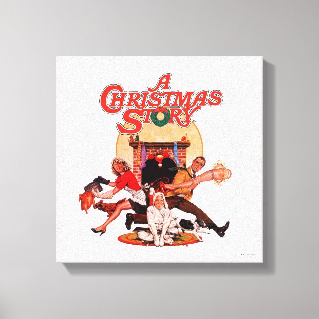 A Christmas Story Poster Art Canvas Print (Front)