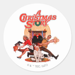 A Christmas Story Poster Art Classic Round Sticker