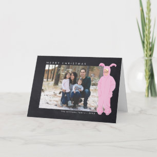 A Christmas Story Ralphie Bunny Suit - Photo Holiday Card