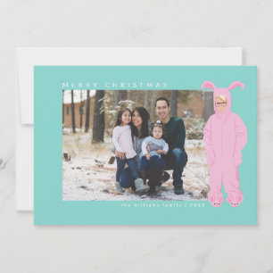 A Christmas Story   Ralphie Bunny Suit - Photo Holiday Card