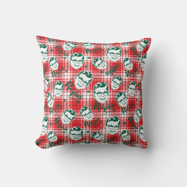 A Christmas Story | Ralphie Plaid Pattern Cushion (Front)