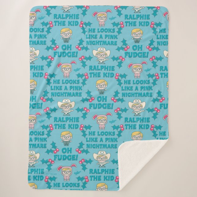 A Christmas Story | Ralphie the Kid Sherpa Blanket (Front)