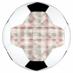 A Christmas Tartan Floral Design Series #13 Football