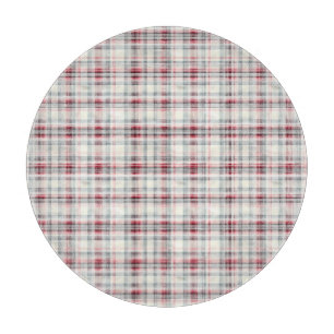 A Christmas Tartan Floral Design Series #24 Cutting Board