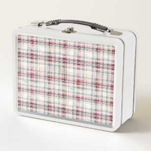 A Christmas Tartan Floral Design Series #24 Metal Lunch Box