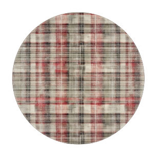 A Christmas Tartan Floral Design Series #2 Cutting Board