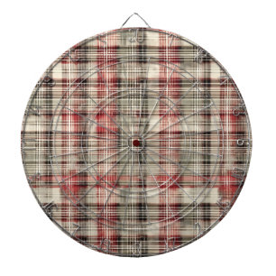 A Christmas Tartan Floral Design Series #2 Dartboard