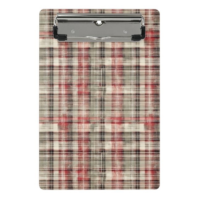 A Christmas Tartan Floral Design Series #2 Mini Clipboard (Front)