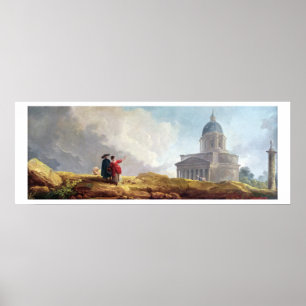 A Church Displayed to a Traveller in an Extensive Poster