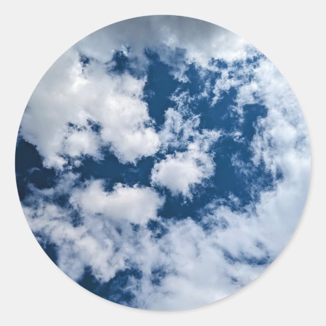 A circle in the clouds classic round sticker (Front)