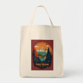 A circular design of a solid color for a nature ev tote bag