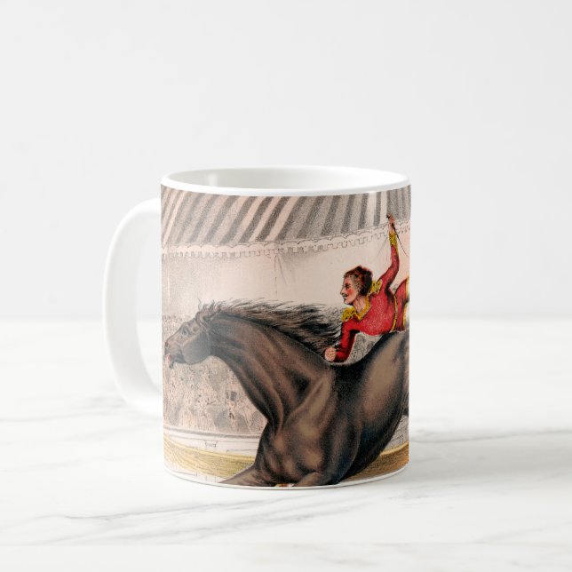 A Circus Performer Riding A Vaulting Horse Coffee Mug (Front Left)