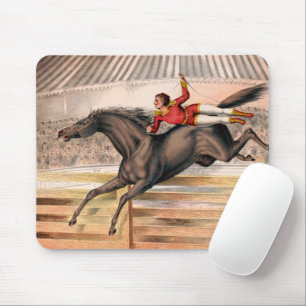 A Circus Performer Riding A Vaulting Horse Mouse Mat