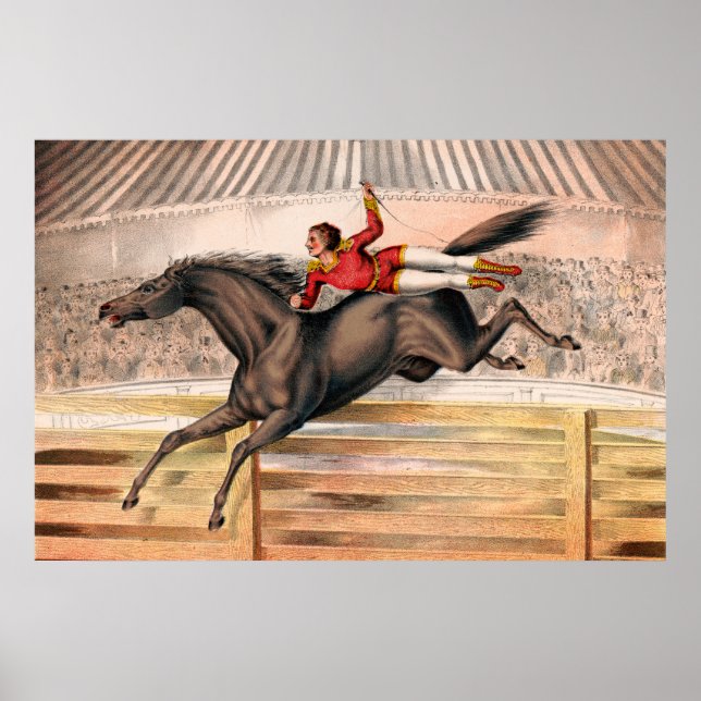 A Circus Performer Riding A Vaulting Horse Poster (Front)