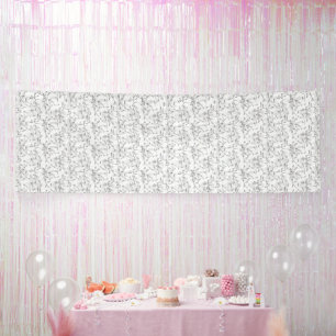 A classic black and white floral pattern, illustra banner