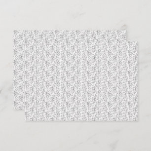 A classic black and white floral pattern, illustra thank you card