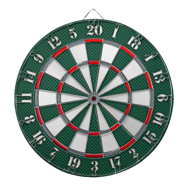 A Classic Game of Darts Chrome Carbon Fibre Styles Dartboard (Front)