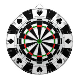 A Classic Game of Darts Poker Chip Style Dartboard