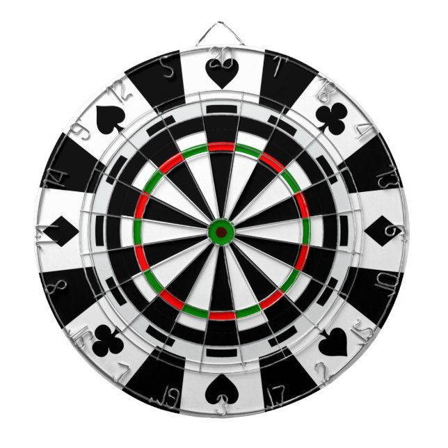 A Classic Game of Darts Poker Chip Style Dartboard (Front)