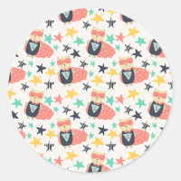 a classic round sticker