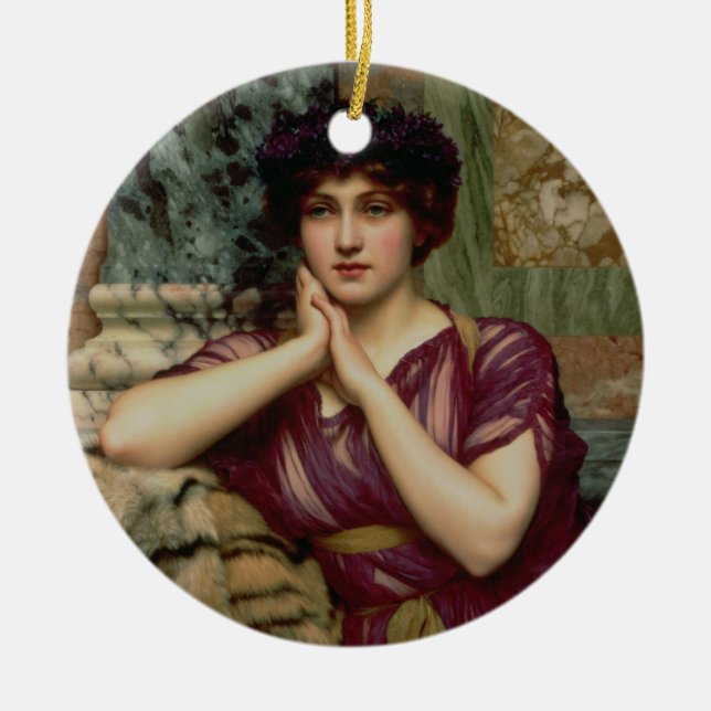 A Classical Beauty, 1901 (oil on canvas) Ceramic Tree Decoration (Front)