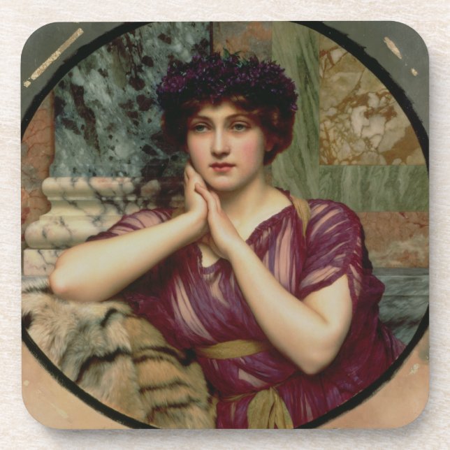 A Classical Beauty, 1901 (oil on canvas) Coaster (Front)