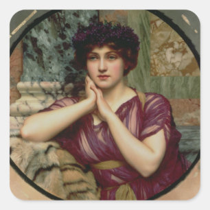A Classical Beauty, 1901 (oil on canvas) Square Sticker