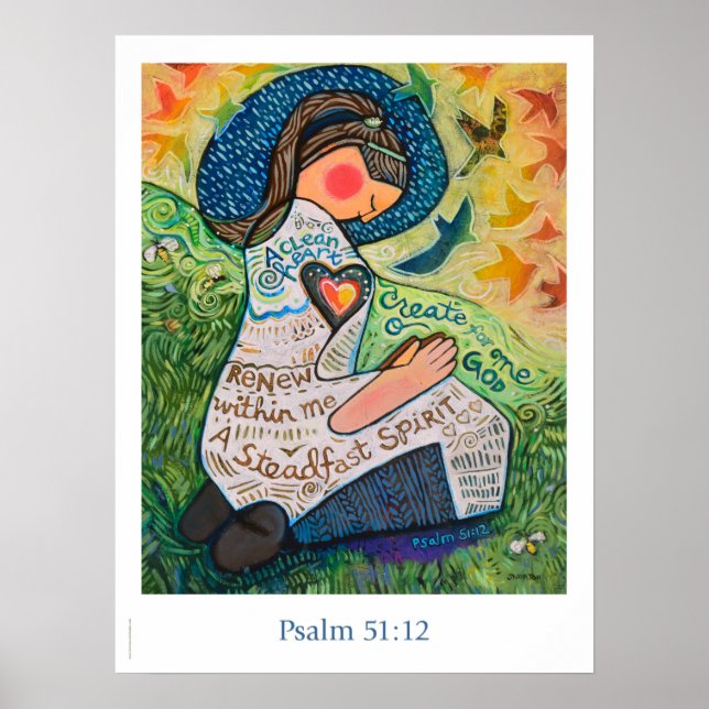 A Clean Heart, Psalm 51:12 Poster (Front)