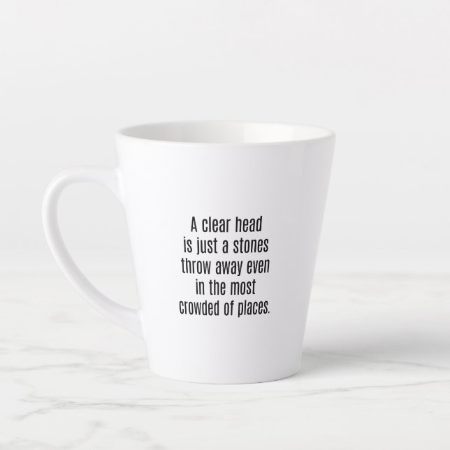 A Clear Head Latte Mug (Left)