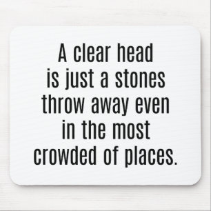 A Clear Head Mouse Pad