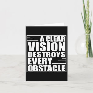 A Clear Vision Destroys Every Obstacle Motivationa Card
