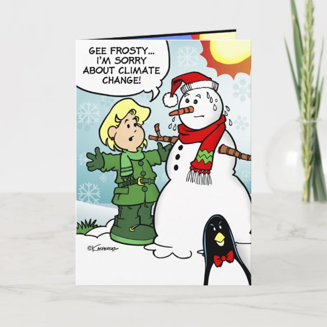 A Climate Change Christmas Holiday Card (Front)