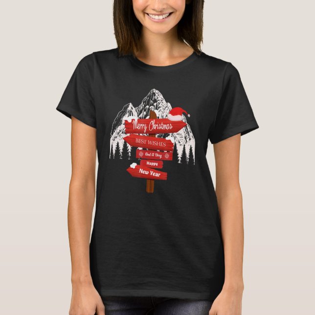 A Climber Marry Christmas Shirt, Mountains, Men, W T-Shirt (Front)