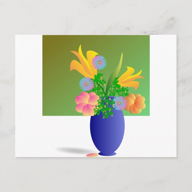 A Clipart Flowers Bouquet Postcard (Front)