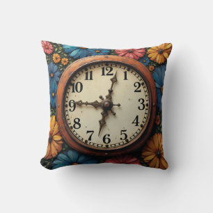 a clock pillow cushion