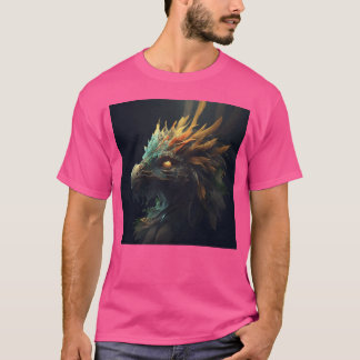A close up of a bird with feathers on it s head vi T-Shirt