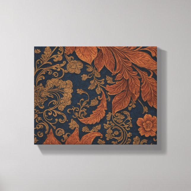 a close up of a floral design canvas print (Front)