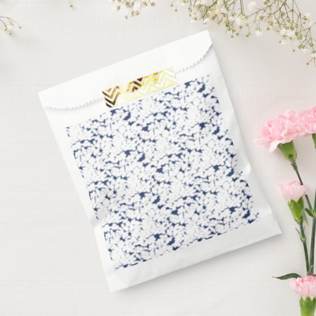 A close-up of a hydrangea showcases its delicate p favour bags (Sealed)