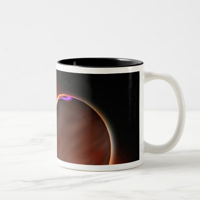 A close-up of an extrasolar planet Two-Tone coffee mug (Right)