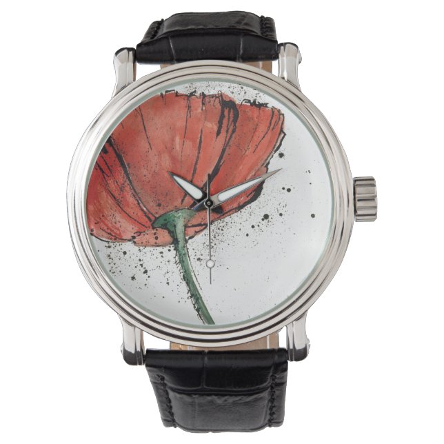 A Closed Flower on a White Background Watch (Front)