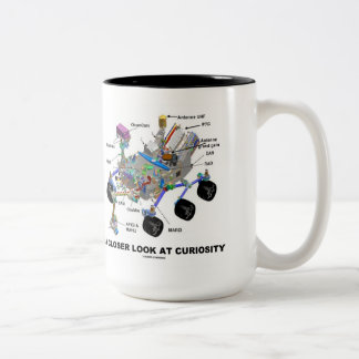A Closer Look At Curiosity (NASA Martian Rover) Two-Tone Coffee Mug