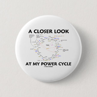A Closer Look At My Power Cycle (Krebs Cycle) 6 Cm Round Badge