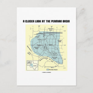 A Closer Look At The Permian Basin (Map) Postcard