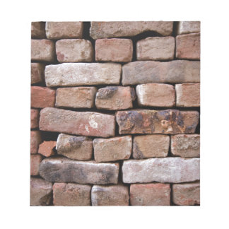 A closer look to a brick wall notepad