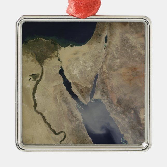 A cloud of tan dust from Saudi Arabia Metal Tree Decoration (Front)