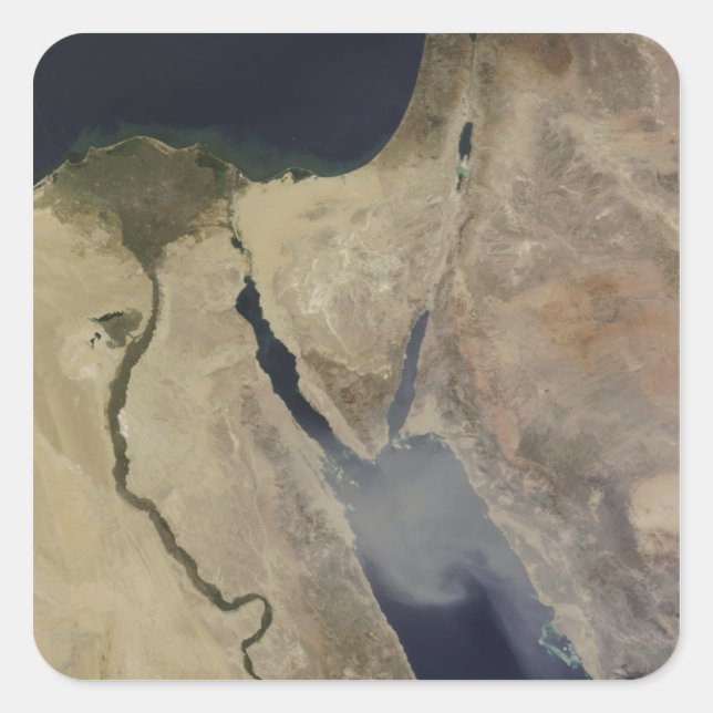 A cloud of tan dust from Saudi Arabia Square Sticker (Front)