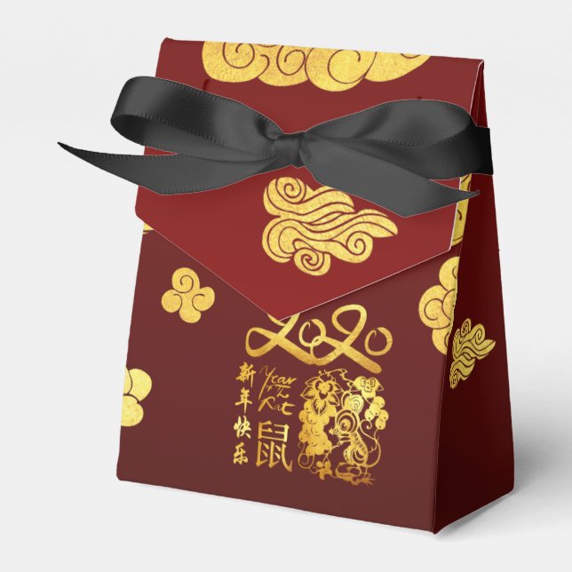 A Clouds Rat paper-cut Chinese New Year 2020 TFB Favour Box (Front Side)