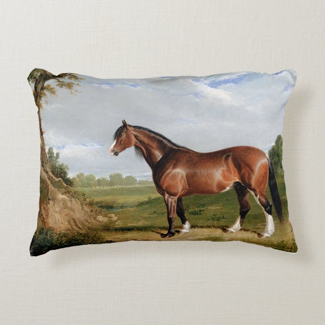 A Clydesdale Stallion Decorative Cushion (Front)
