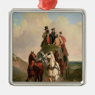A Coach and Four on an Open Road Metal Tree Decoration